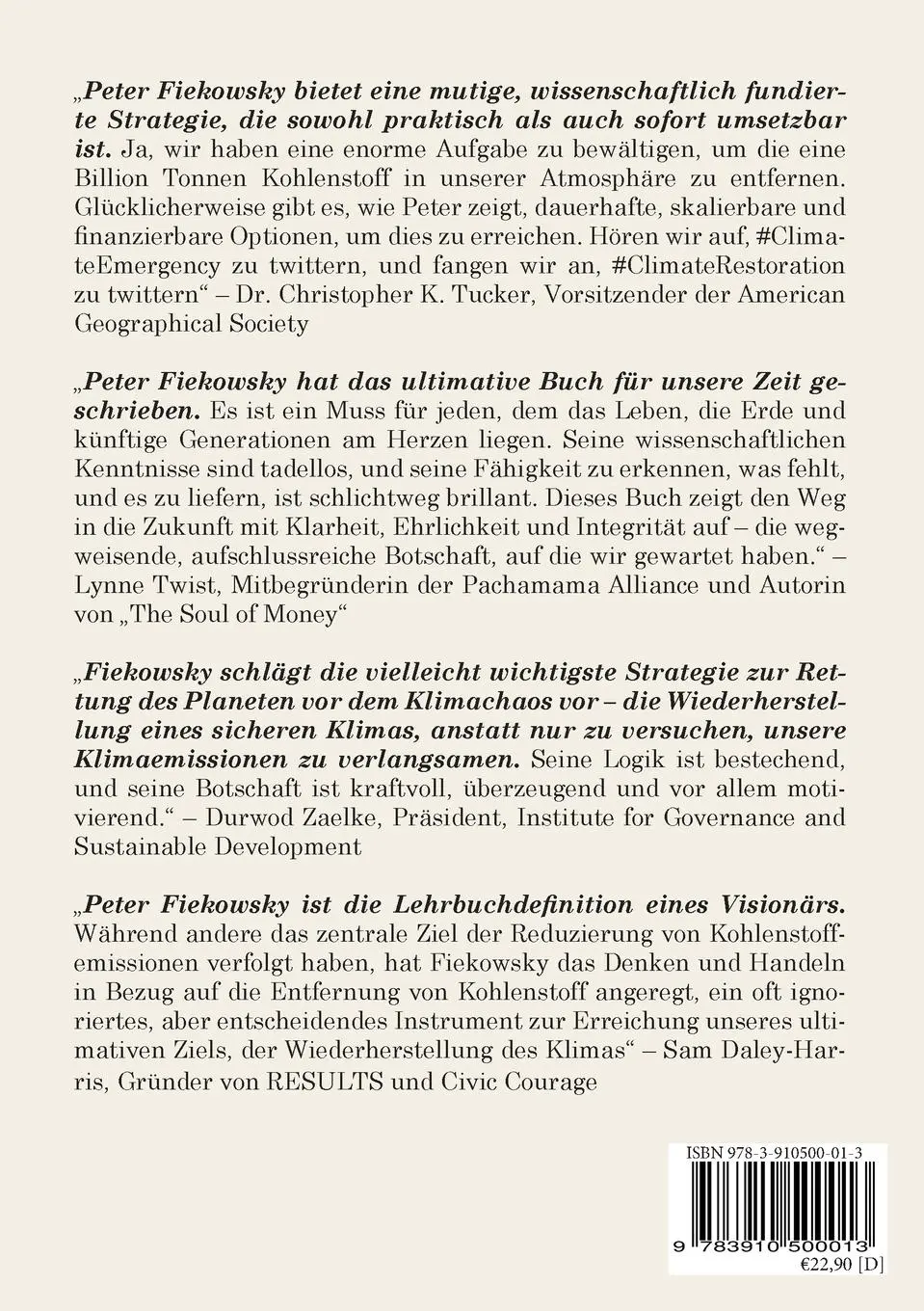 Rückseite: 9783910500013 | Wiederherstellung des Klimas | Peter Fiekowsky (u. a.) | Taschenbuch