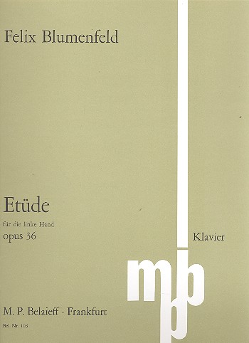 Cover: 9790203000013 | Étude en la bemolle majeur op.36 pour piano main gauche | Blumenfeld