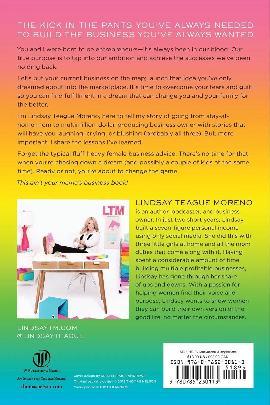 Rückseite: 9780785230113 | Boss Up! | This Ain't Your Mama's Business Book | Moreno | Taschenbuch