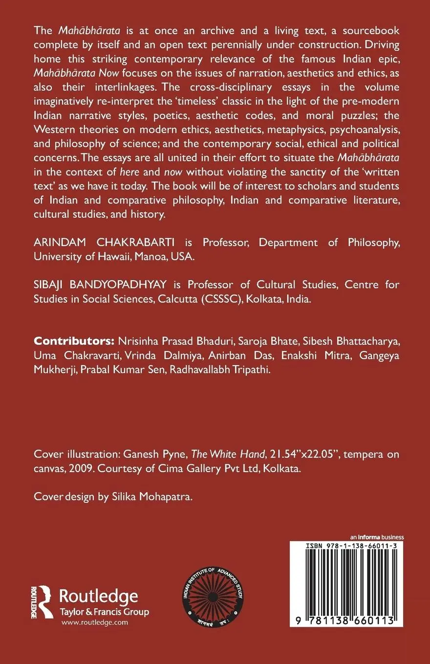 Rückseite: 9781138660113 | Mahabharata Now | Narration, Aesthetics, Ethics | Chakrabarti (u. a.)