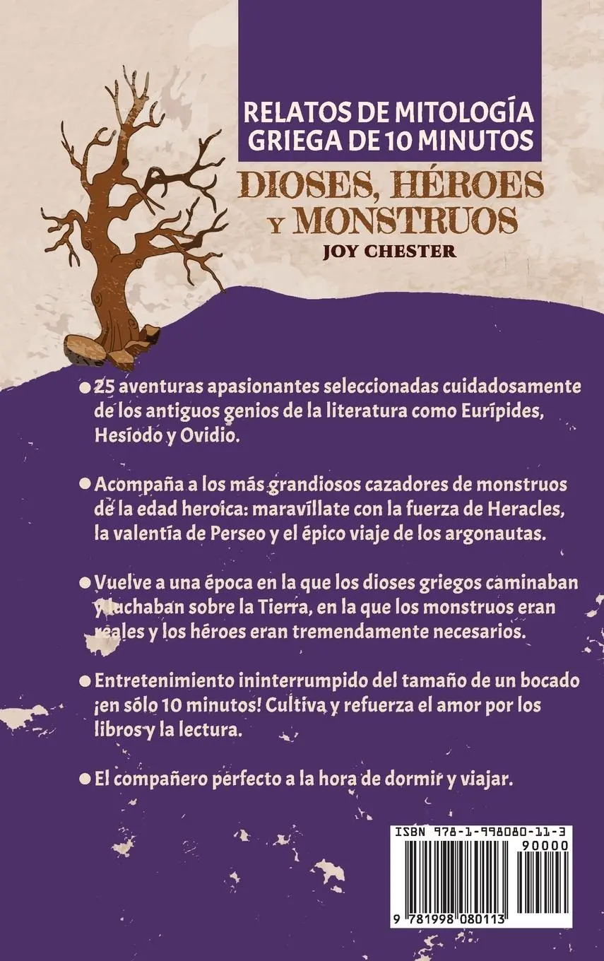 Rückseite: 9781998080113 | Relatos de mitología griega de 10 minutos- Dioses, héroes y monstruos