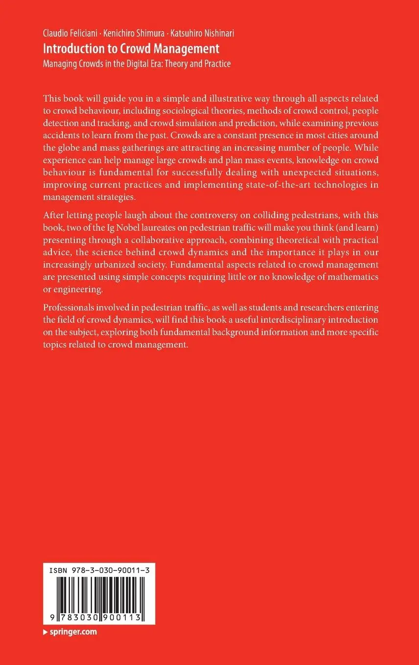 Rückseite: 9783030900113 | Introduction to Crowd Management | Claudio Feliciani (u. a.) | Buch