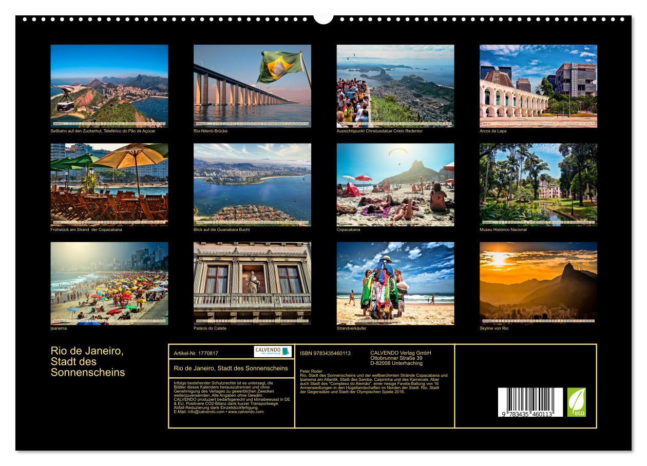 Bild: 9783435460113 | Rio de Janeiro, Stadt des Sonnenscheins (Wandkalender 2025 DIN A2...
