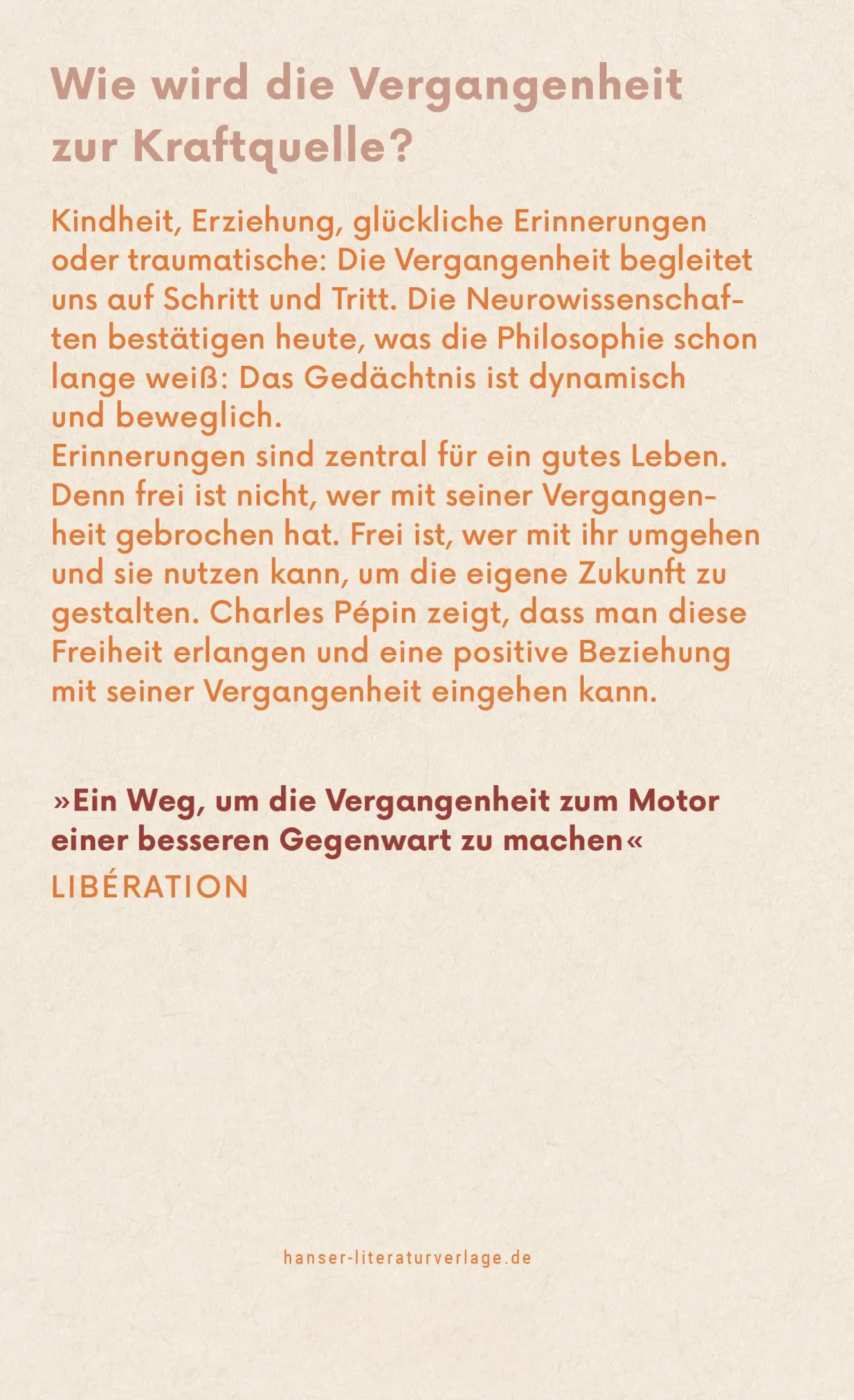 Bild: 9783446280113 | Mit der eigenen Vergangenheit leben | Charles Pépin | Buch | 256 S.