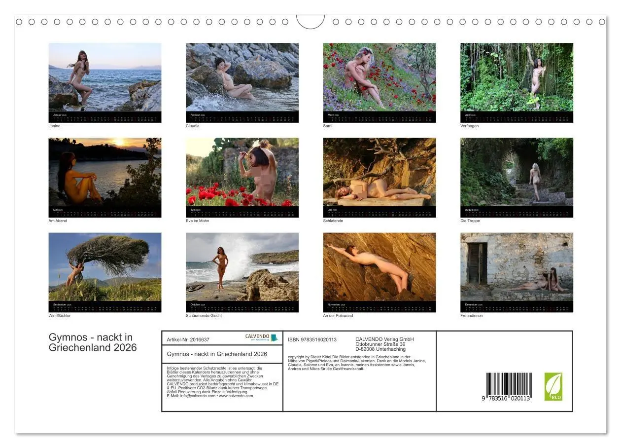 Bild: 9783516020113 | Gymnos - nackt in Griechenland 2026 (Wandkalender 2026 DIN A3...