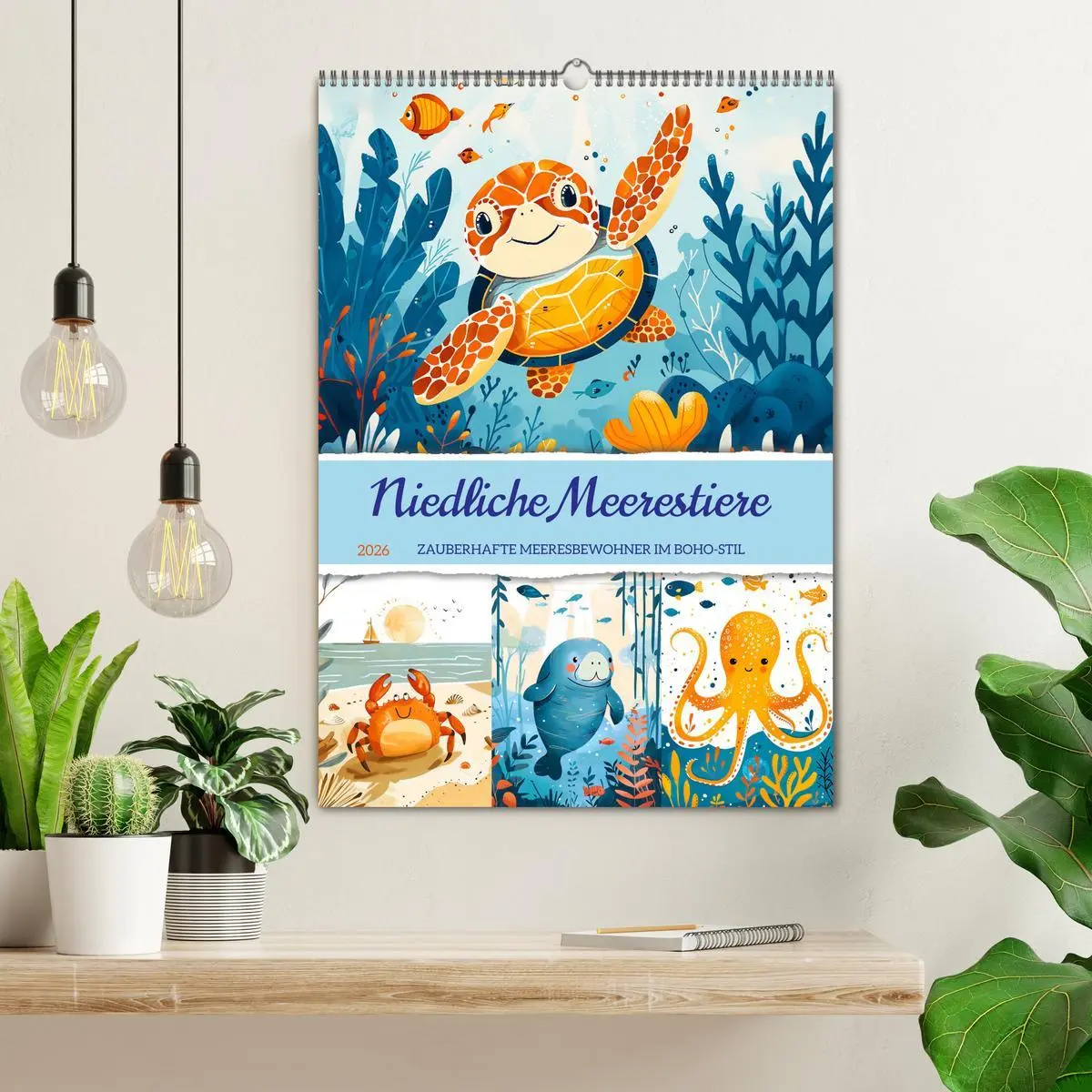 Bild: 9783516260113 | Niedliche Meerestiere - Zauberhafte Meeresbewohner im Boho-Stil...