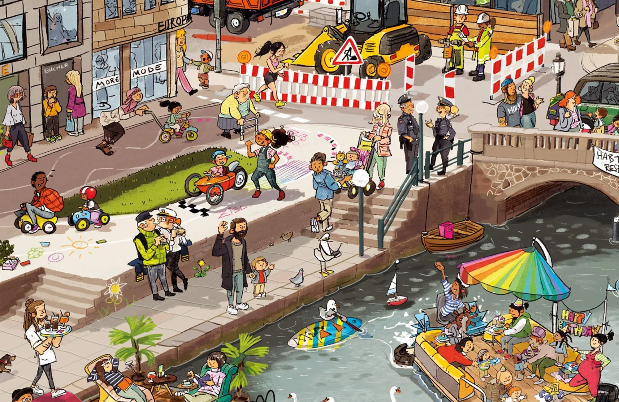 Bild: 9783988980113 | Hamburg Wimmelbuch | So bunt ist Hamburg - eine Wimmelreise | Weber
