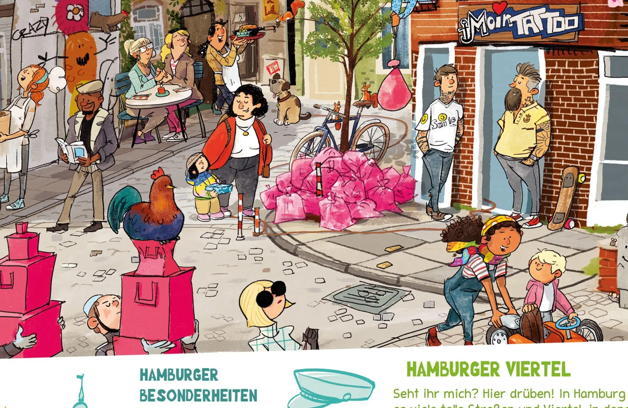 Bild: 9783988980113 | Hamburg Wimmelbuch | So bunt ist Hamburg - eine Wimmelreise | Weber