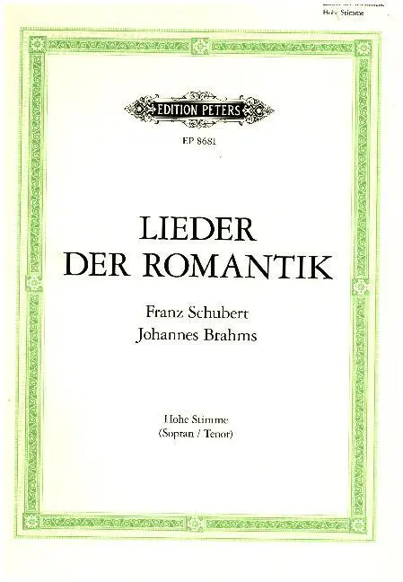 Cover: 9790014070113 | Lieder Der Romantik | Hohe Stimme | Johannes Brahms (u. a.) | Buch