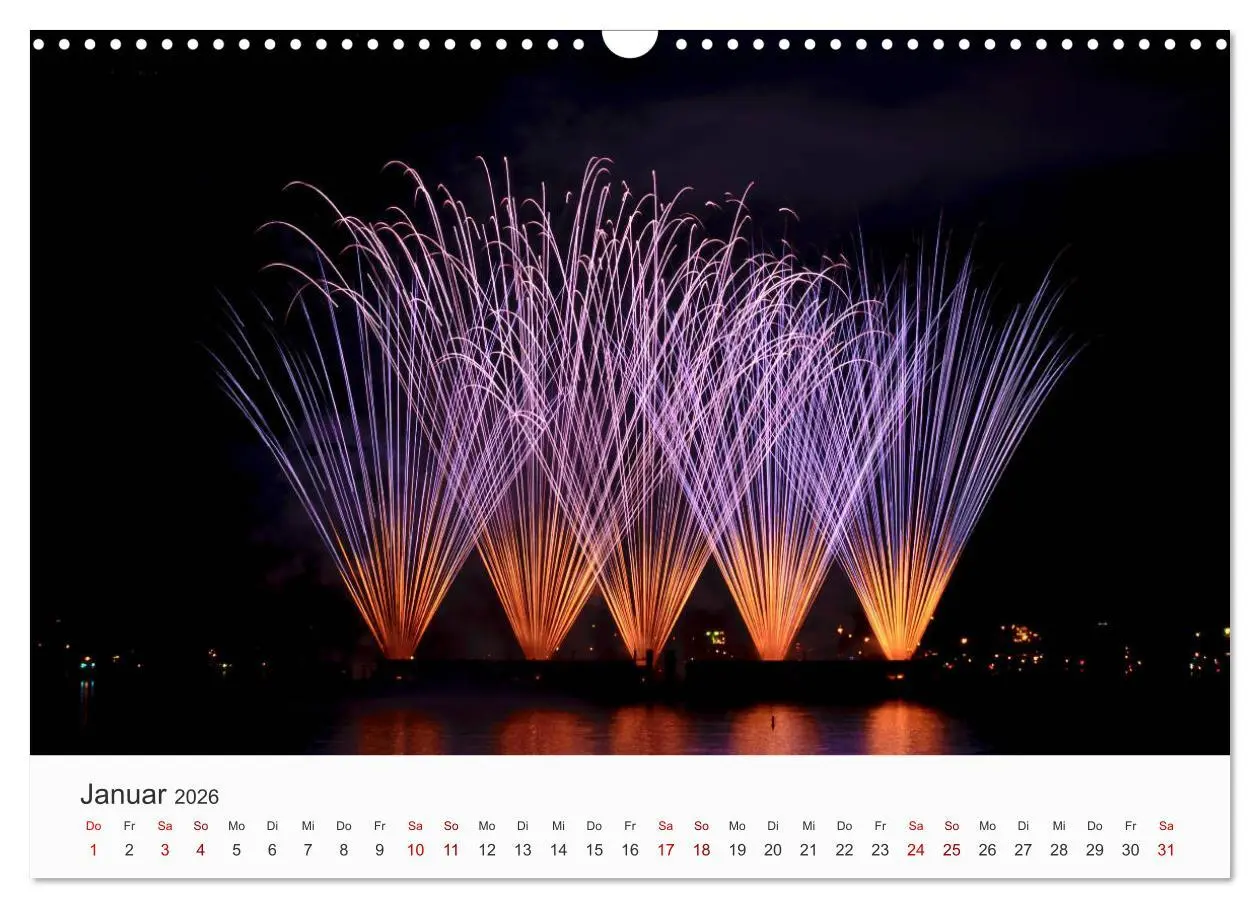 Bild: 9783457780213 | Feuerwerke - Kunstwerke am Himmel (Wandkalender 2026 DIN A3 quer),...