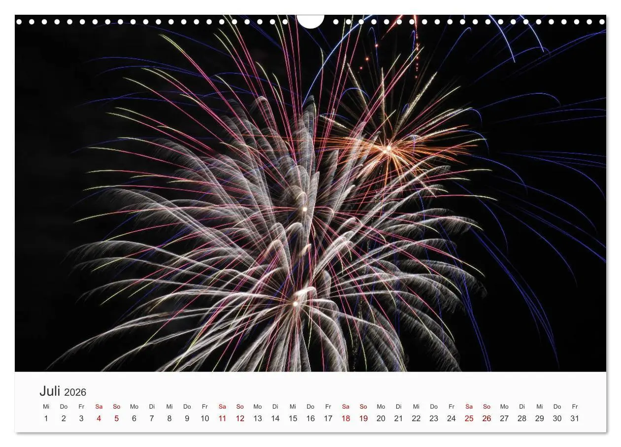 Bild: 9783457780213 | Feuerwerke - Kunstwerke am Himmel (Wandkalender 2026 DIN A3 quer),...