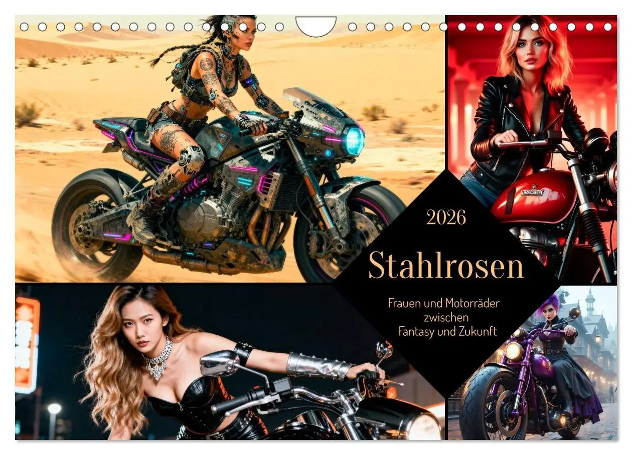 Cover: 9783516700213 | Stahlrosen (Wandkalender 2026 DIN A4 quer), CALVENDO Monatskalender