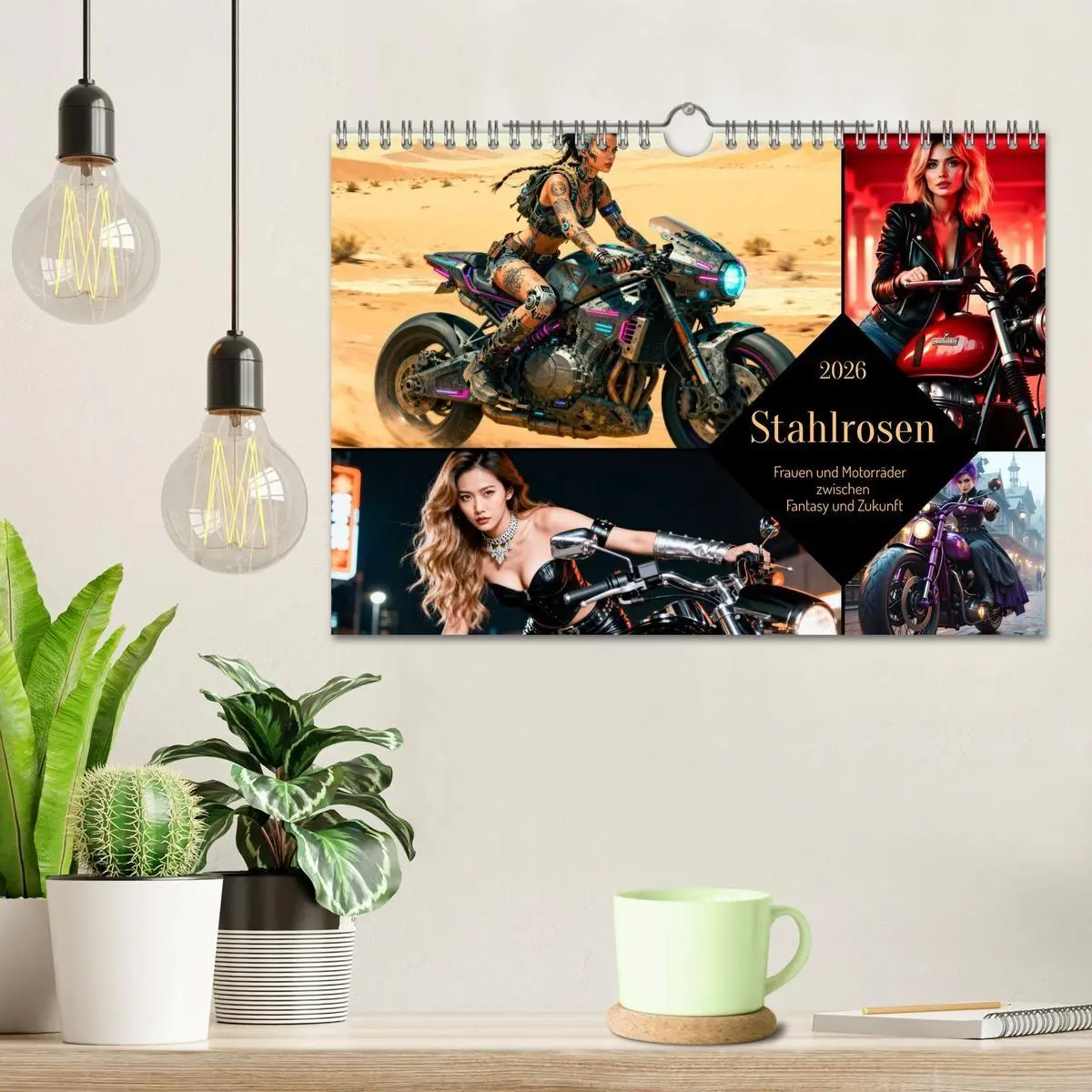 Bild: 9783516700213 | Stahlrosen (Wandkalender 2026 DIN A4 quer), CALVENDO Monatskalender