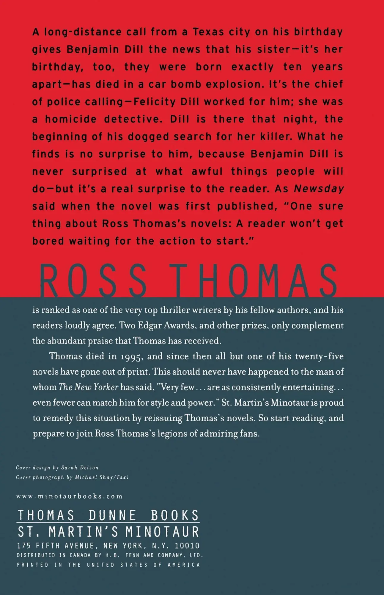 Rückseite: 9780312290313 | Briarpatch | Ross Thomas (u. a.) | Taschenbuch | Englisch | 2003