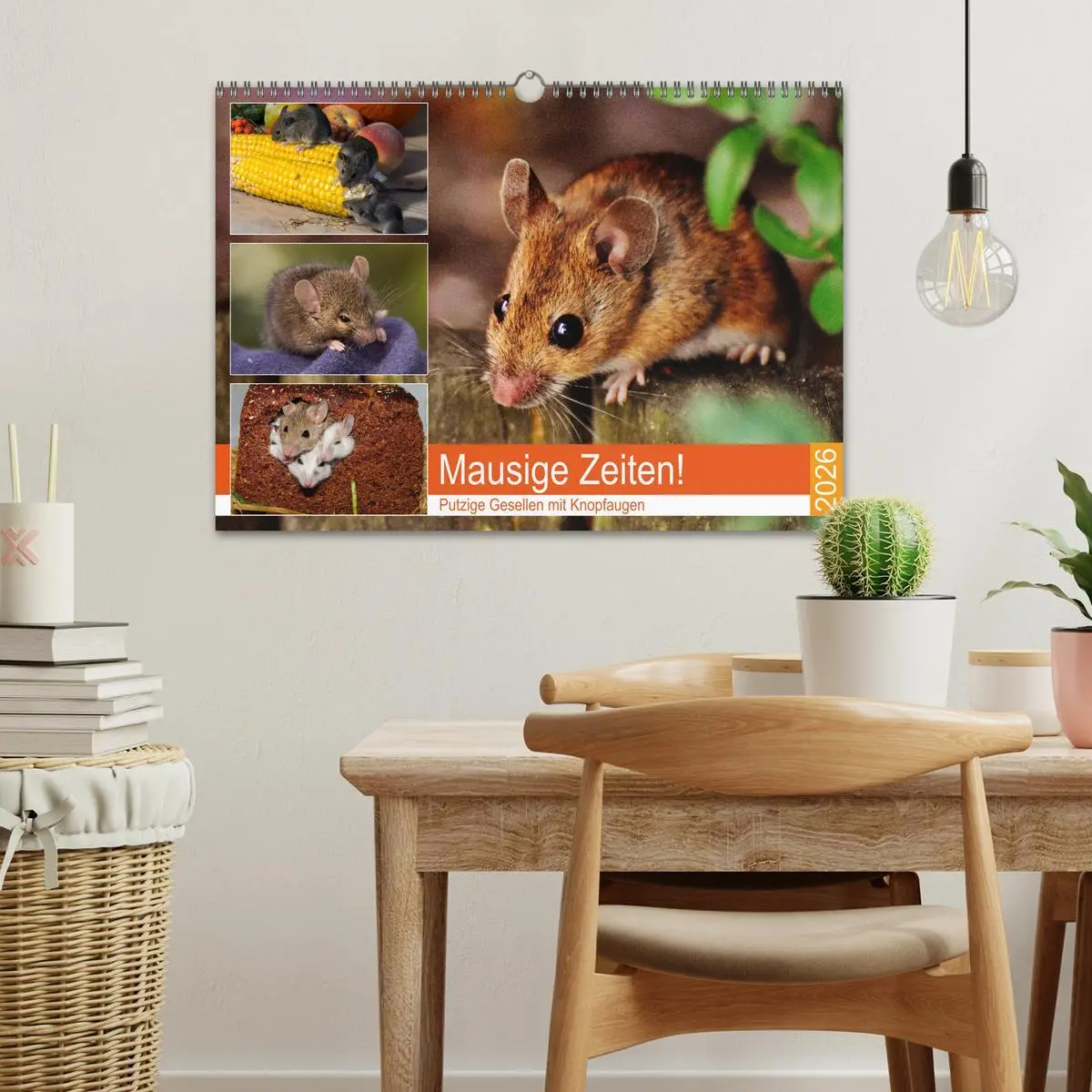 Bild: 9783457840313 | Mausige Zeiten! Putzige Gesellen mit Knopfaugen (Wandkalender 2026...