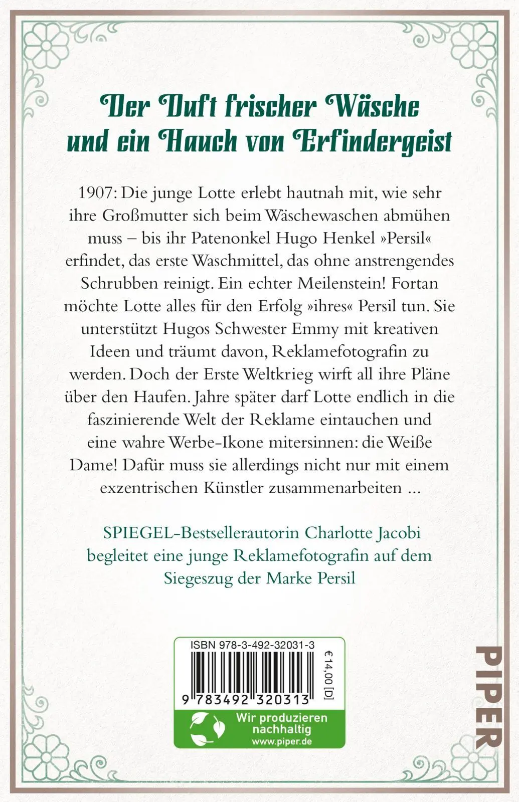 Rückseite: 9783492320313 | Blütenweiße Träume | Charlotte Jacobi | Taschenbuch | 448 S. | Deutsch