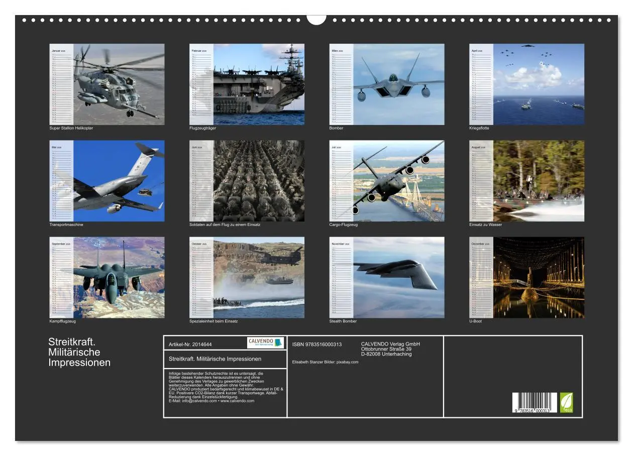 Bild: 9783516000313 | Streitkraft. Militärische Impressionen (Wandkalender 2026 DIN A2...