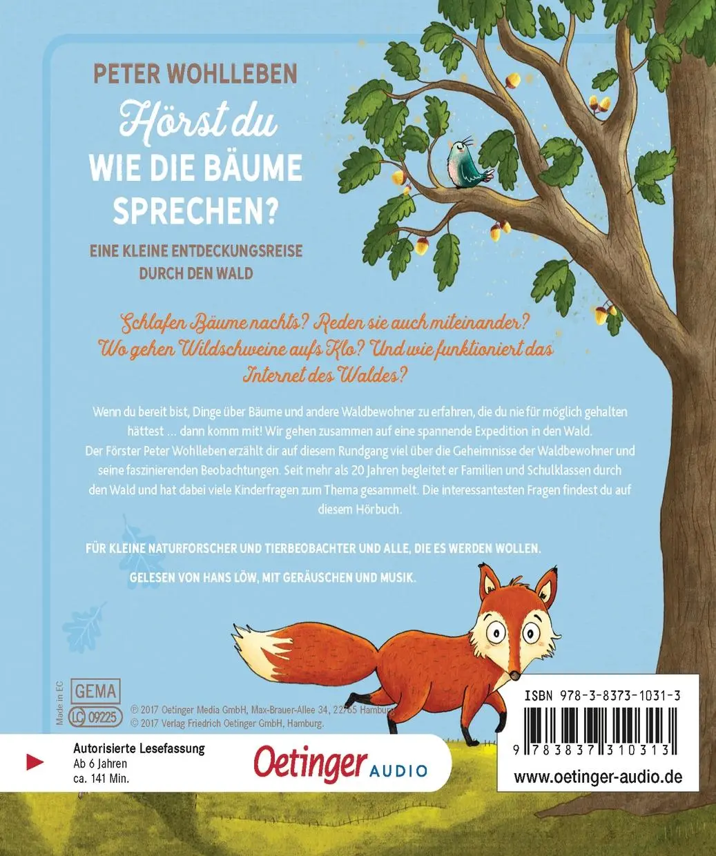 Rückseite: 9783837310313 | Hörst du, wie die Bäume sprechen? | Peter Wohlleben | Audio-CD | 2017