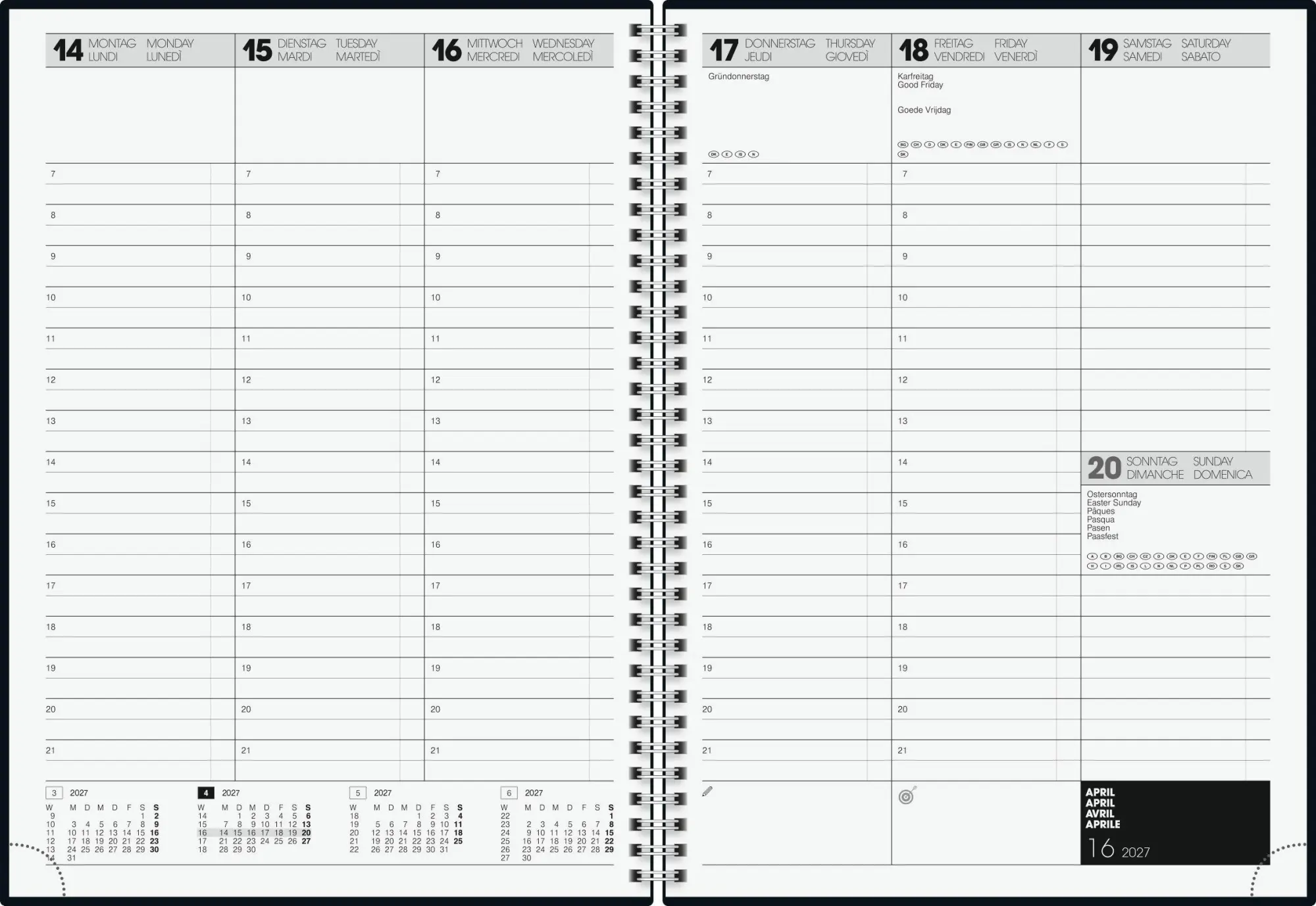Bild: 4061947160413 | BRUNNEN 1078101907 Buchkalender Premium Mod. 781 2027 A4,...