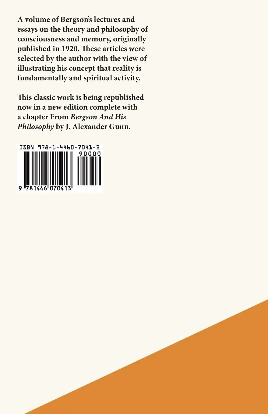 Rückseite: 9781446070413 | Mind-Energy - Lectures and Essays | Henri Bergson | Taschenbuch | 2011