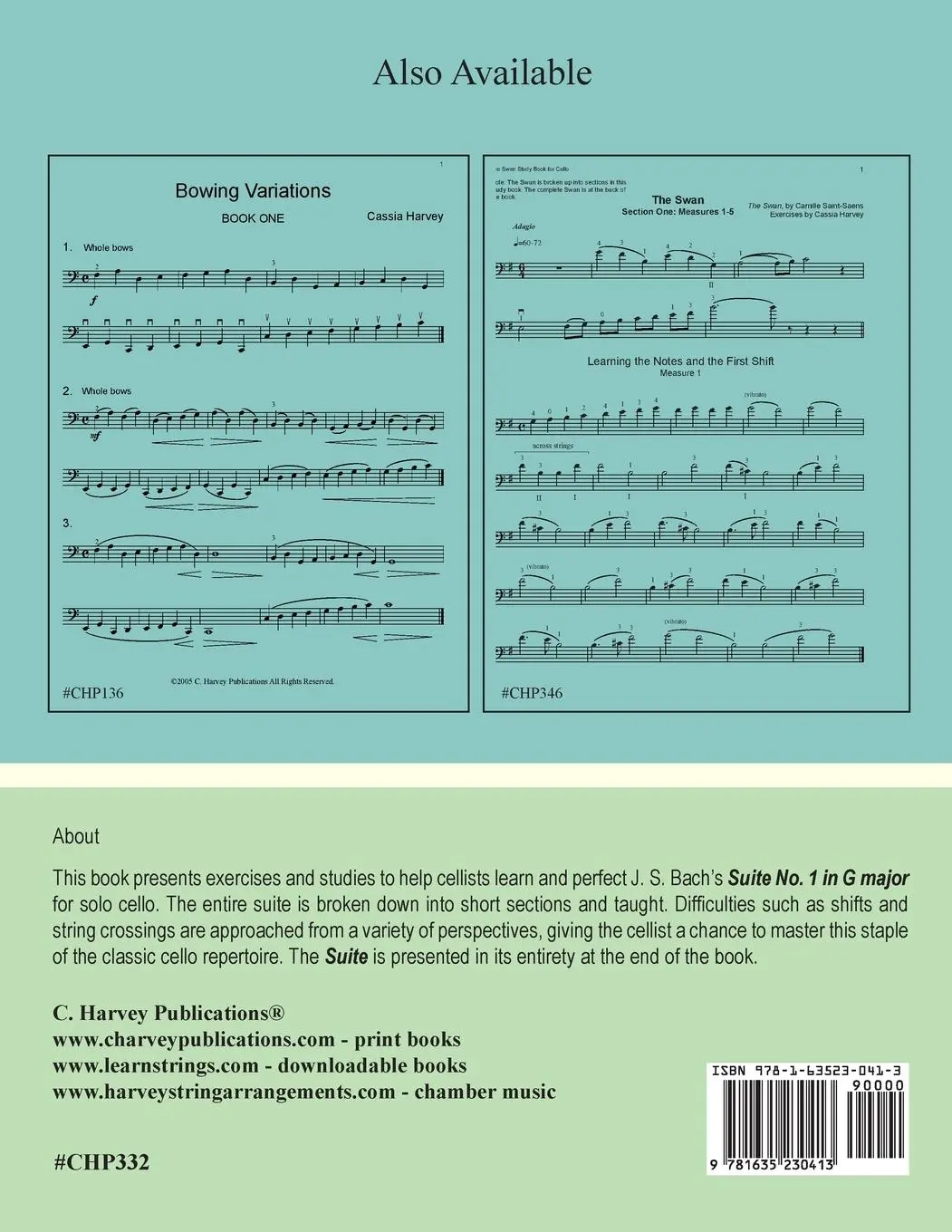 Rückseite: 9781635230413 | The Bach Cello Suite No. 1 Study Book for Cello | Cassia Harvey | Buch
