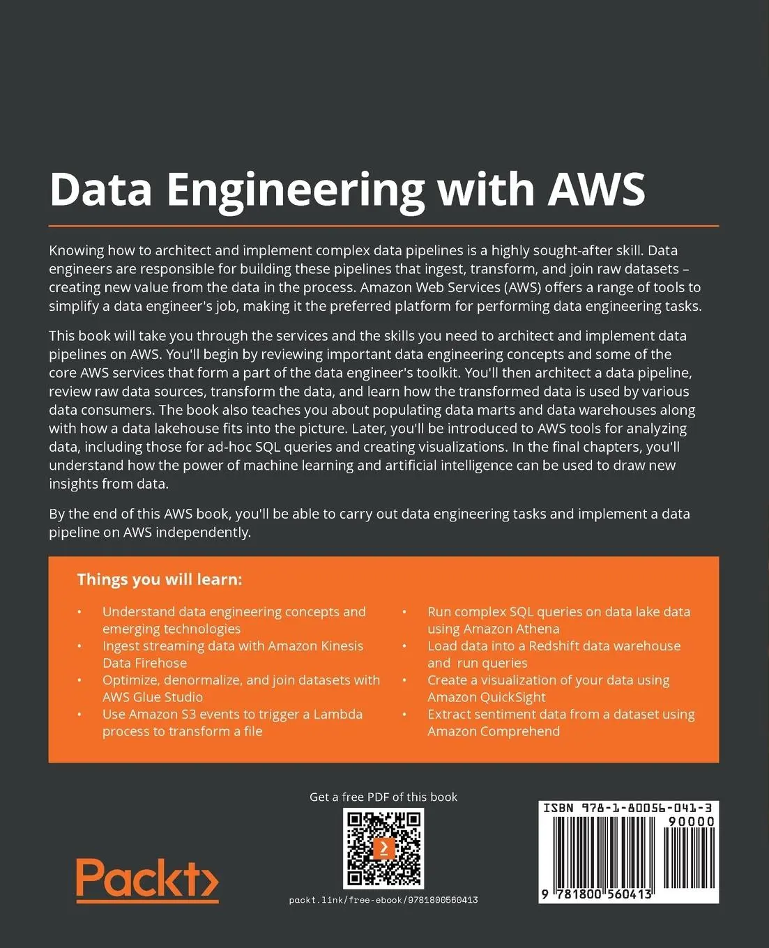 Rückseite: 9781800560413 | Data Engineering with AWS | Gareth Eagar | Taschenbuch | Englisch