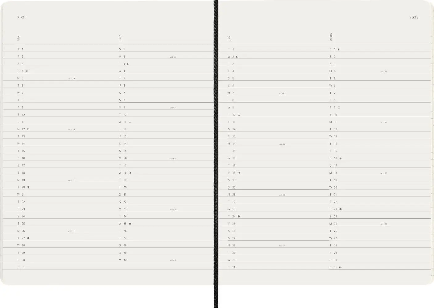 Bild: 8056999270513 | Moleskine 12 Monate Tageskalender 2025, Large/A5 | Buch | Englisch