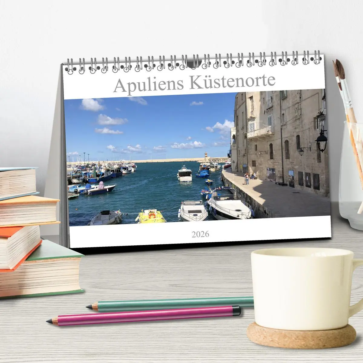 Bild: 9783457440513 | Apuliens Küstenorte (Tischkalender 2026 DIN A5 quer), CALVENDO...