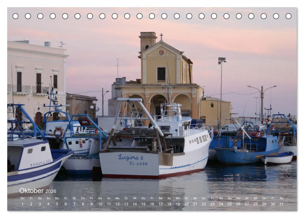 Bild: 9783457440513 | Apuliens Küstenorte (Tischkalender 2026 DIN A5 quer), CALVENDO...