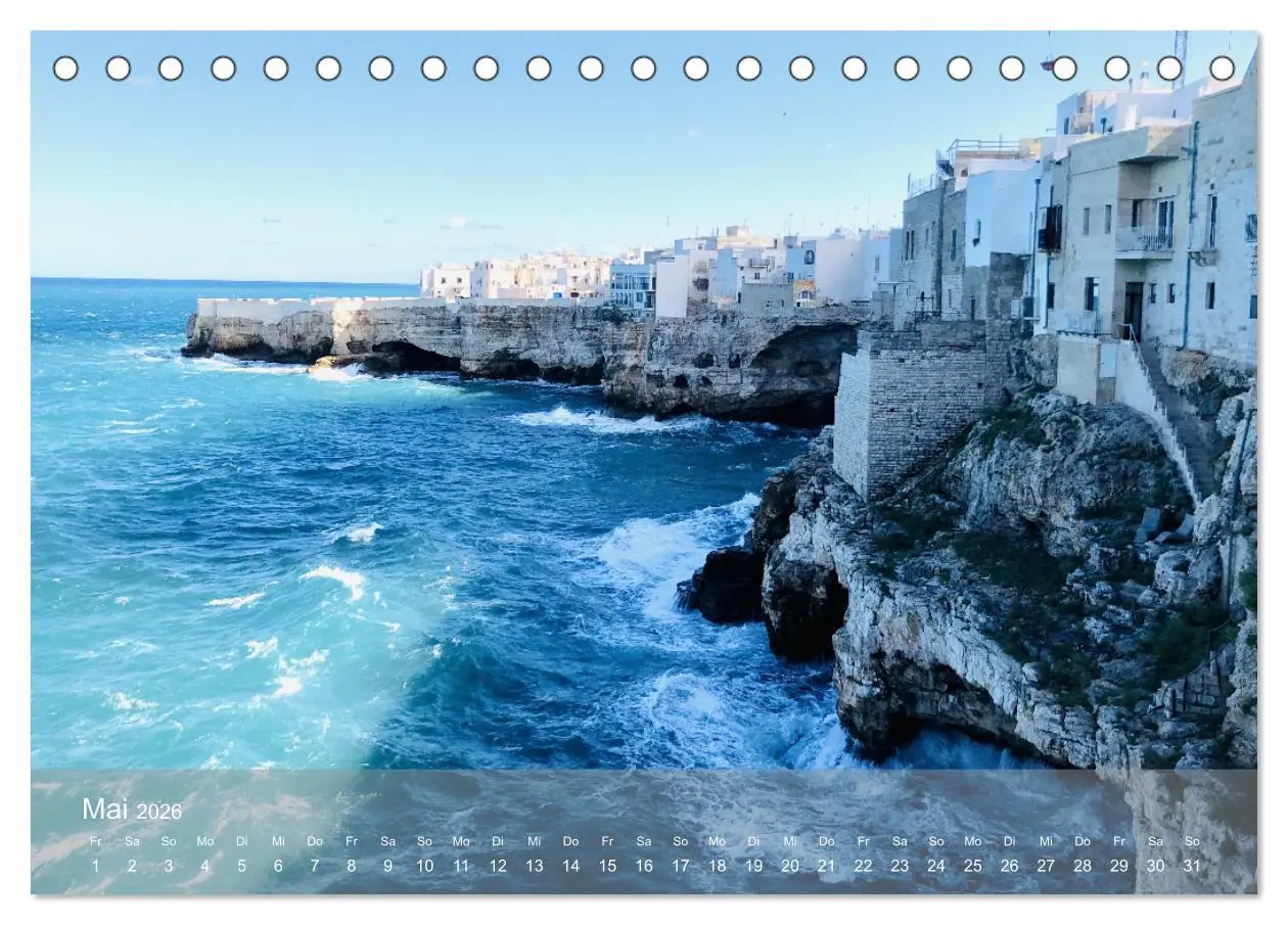 Bild: 9783457440513 | Apuliens Küstenorte (Tischkalender 2026 DIN A5 quer), CALVENDO...
