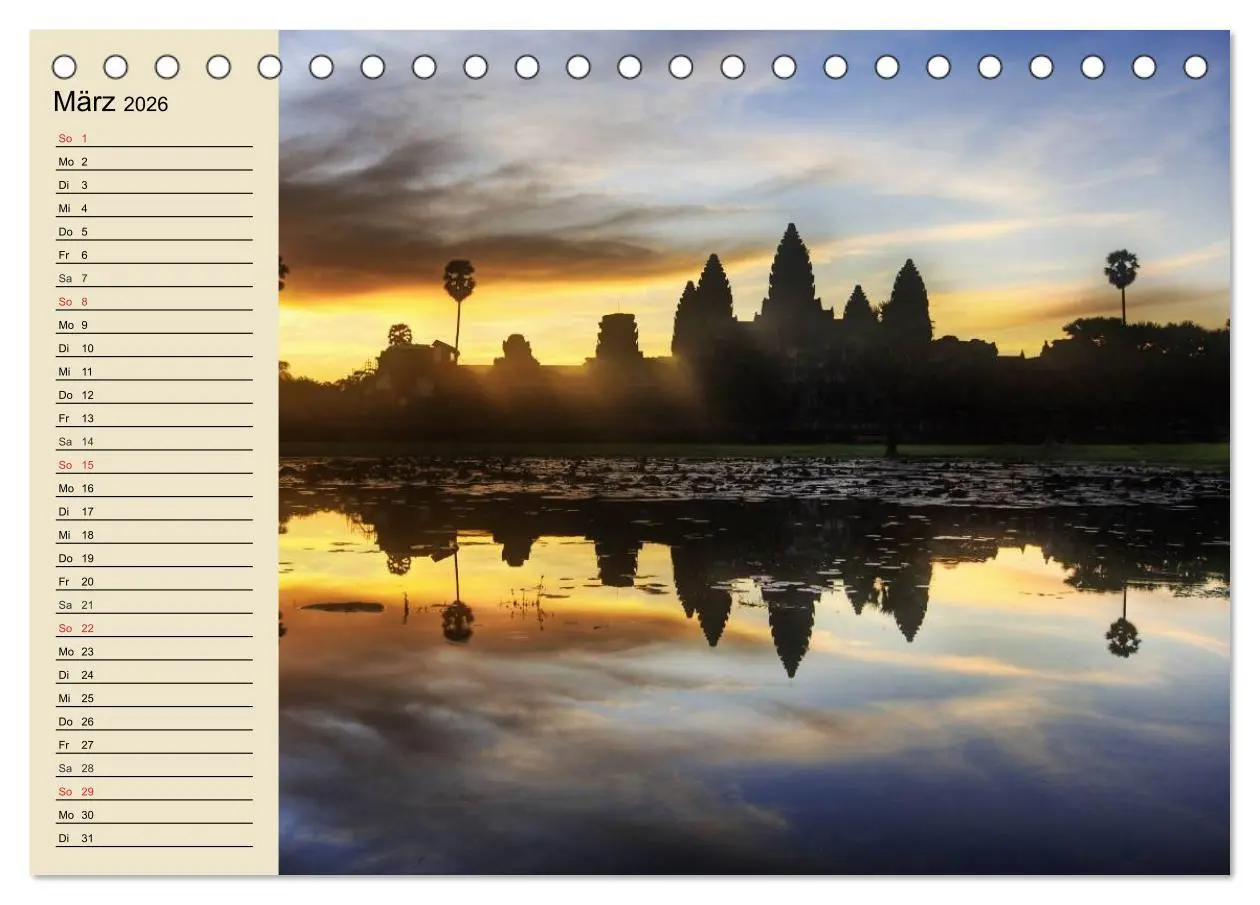 Bild: 9783457990513 | Kambodscha. Angkor Wat (Tischkalender 2026 DIN A5 quer), CALVENDO...