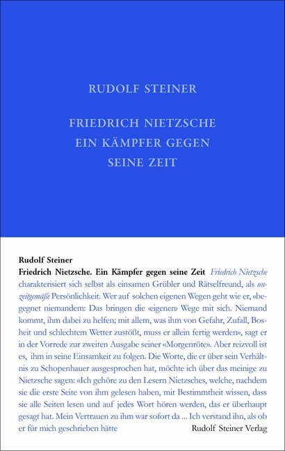 Cover: 9783727400513 | Friedrich Nietzsche, ein Kämpfer gegen seine Zeit | Rudolf Steiner