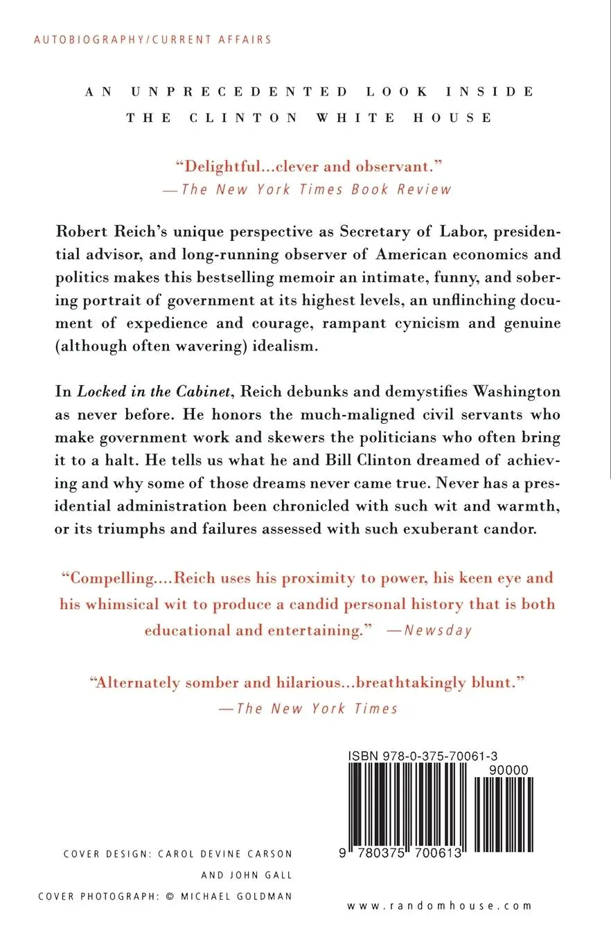 Rückseite: 9780375700613 | Locked in the Cabinet | Robert B. Reich | Taschenbuch | Englisch