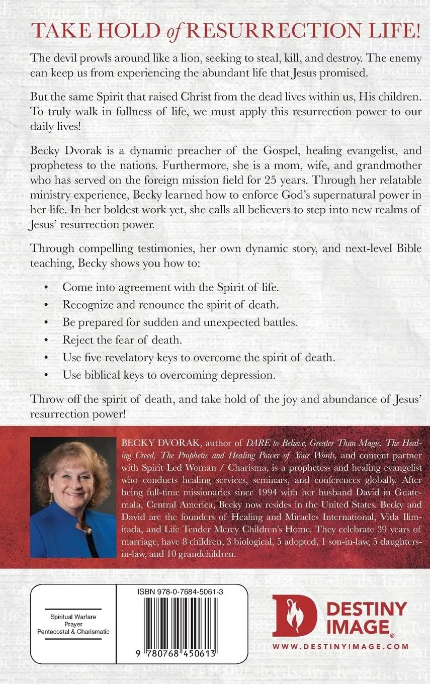 Rückseite: 9780768450613 | Conquering the Spirit of Death | Becky Dvorak | Buch | Englisch | 2019