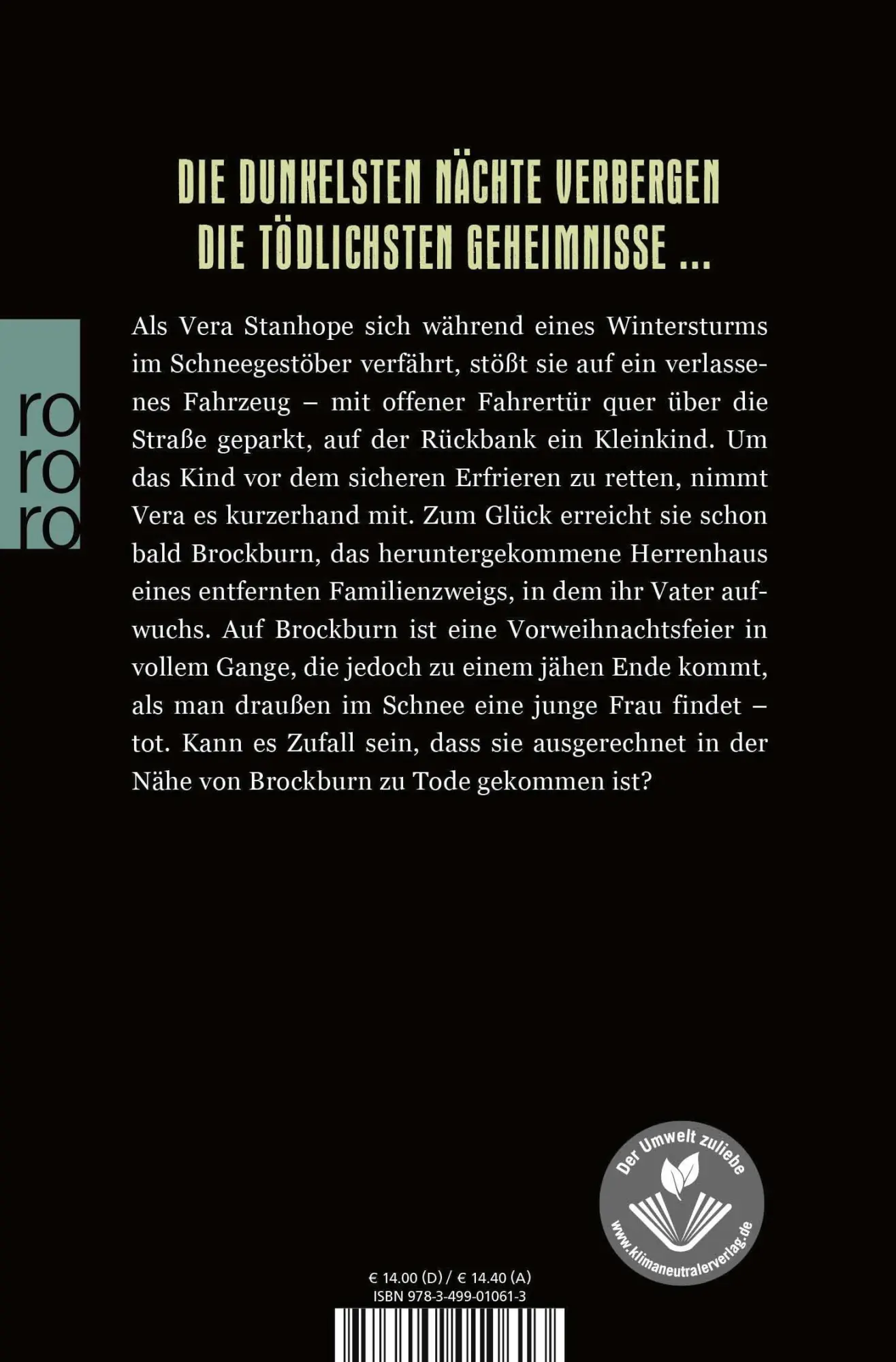 Rückseite: 9783499010613 | Die tiefste Nacht | Vera Stanhope ermittelt England-Krimi | Cleeves