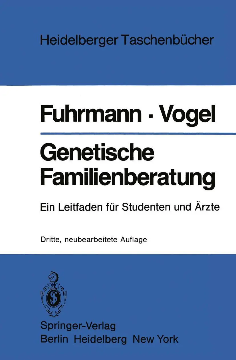 Cover: 9783540110613 | Genetische Familienberatung | Ein Leitfaden für Studenten und Ärzte