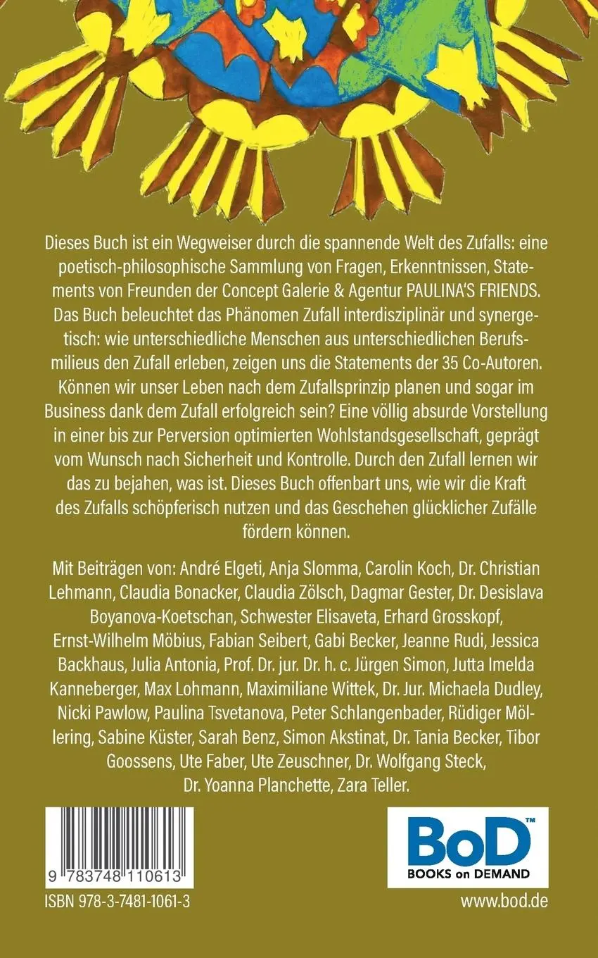 Rückseite: 9783748110613 | Vom Glück des Zufalls | Paulina Tsvetanova | Taschenbuch | 168 S.