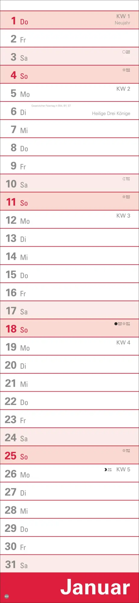 Bild: 9783756410613 | Langplaner XL 2026 | Heye | Kalender | Bürokalender Heye | 13 S.