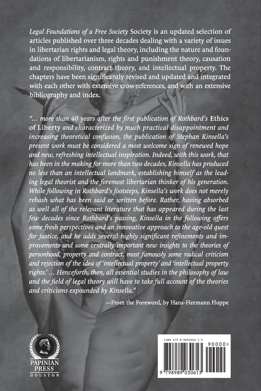 Rückseite: 9798989030613 | Legal Foundations of a Free Society | Stephan Kinsella | Taschenbuch