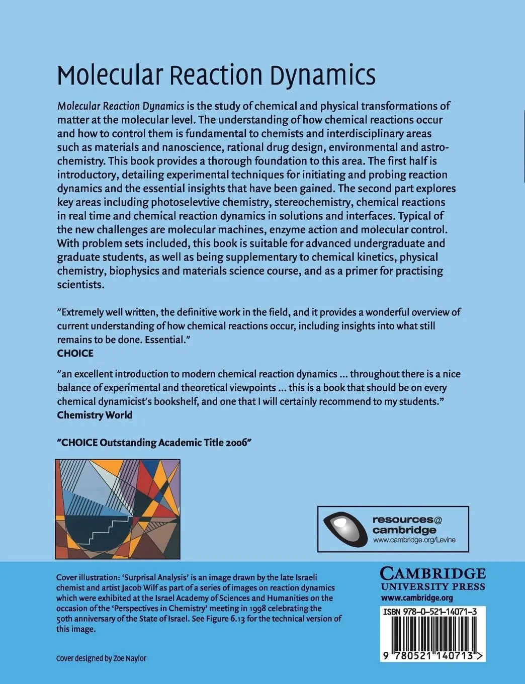 Rückseite: 9780521140713 | Molecular Reaction Dynamics | Raphael D. Levine | Taschenbuch | 2017