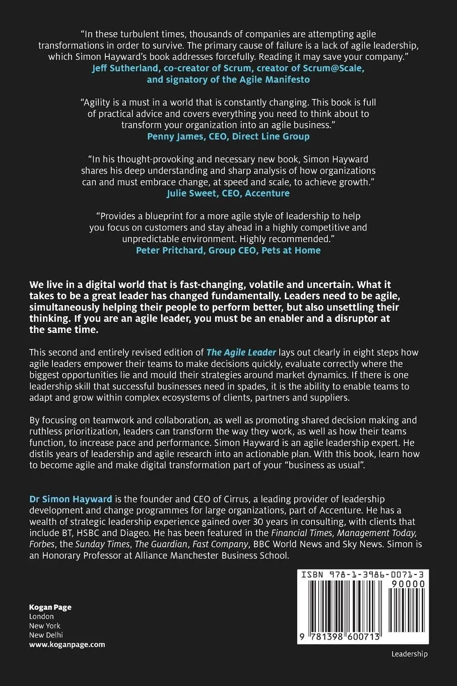 Rückseite: 9781398600713 | The Agile Leader | How to Create an Agile Business in the Digital Age