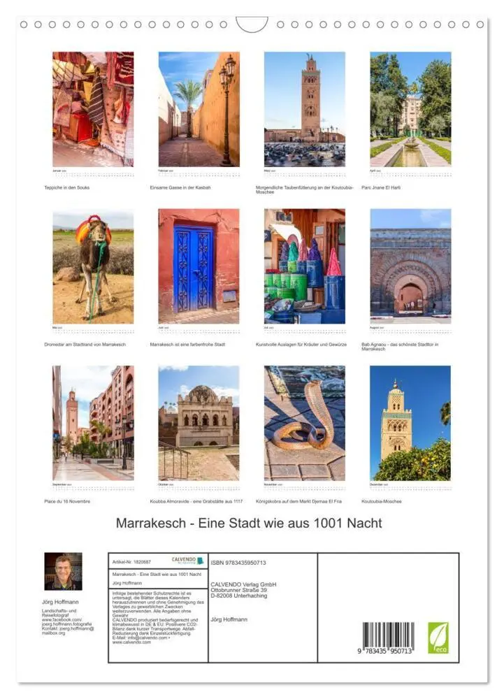 Bild: 9783435950713 | Marrakesch - Eine Stadt wie aus 1001 Nacht (Wandkalender 2025 DIN...