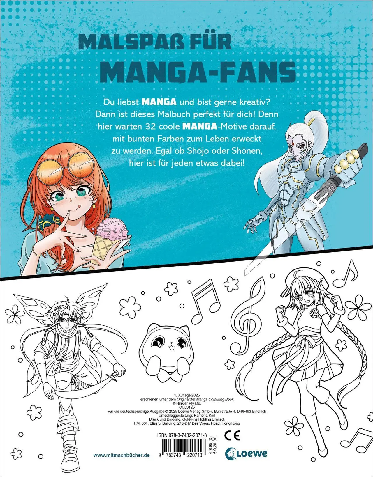Rückseite: 9783743220713 | I love Manga &amp; Anime - Das Malbuch | Taschenbuch | 64 S. | Deutsch