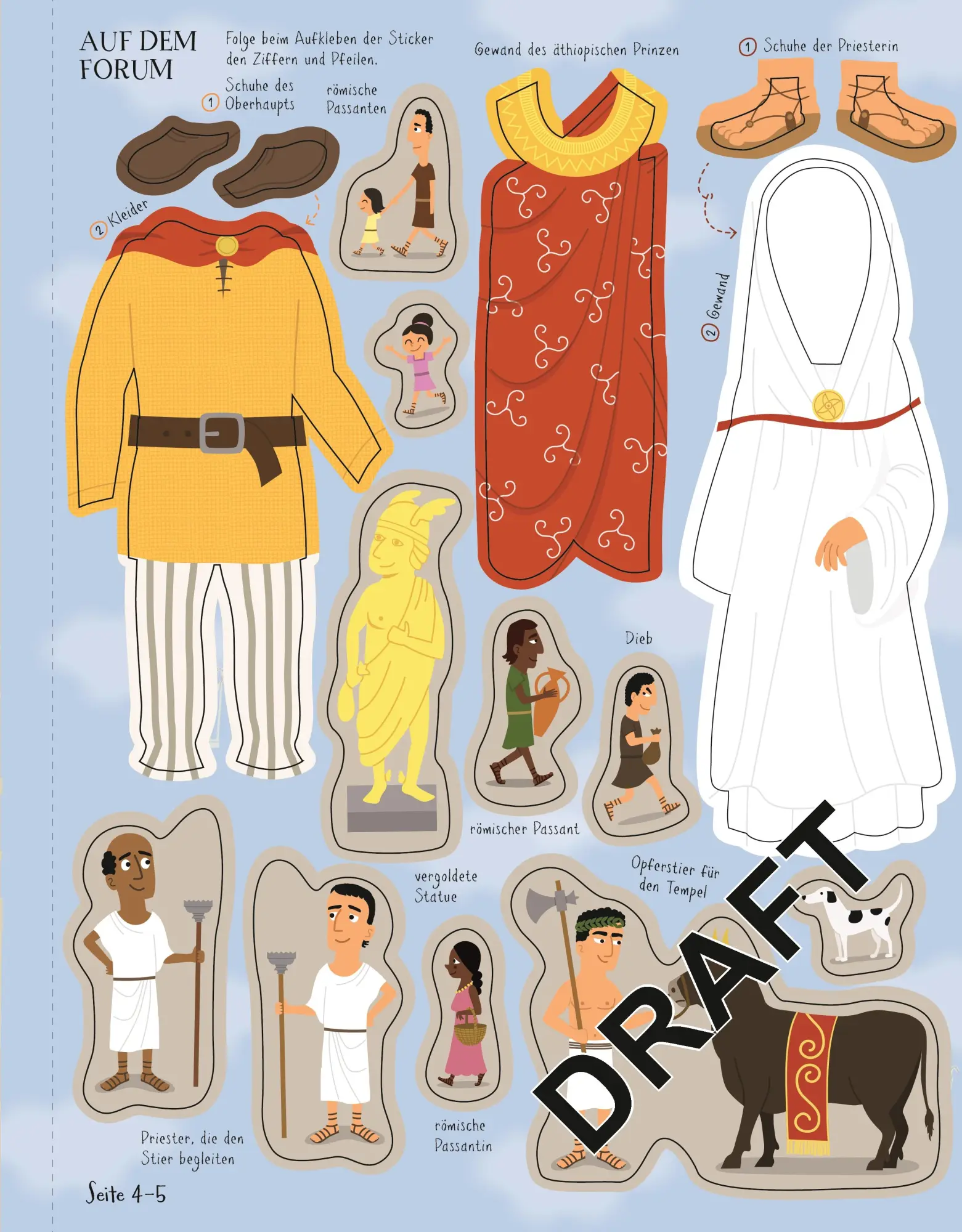 Bild: 9781035700813 | Mein Anzieh-Stickerbuch: Bei den Römern | Louie Stowell | Taschenbuch