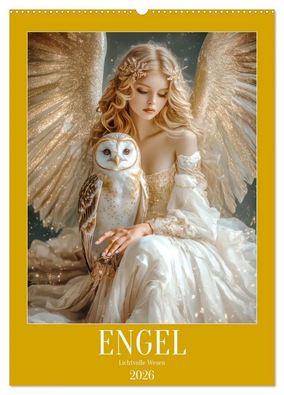 Cover: 9783457270813 | Engel - Lichtvolle Wesen (Wandkalender 2026 DIN A2 hoch), CALVENDO...