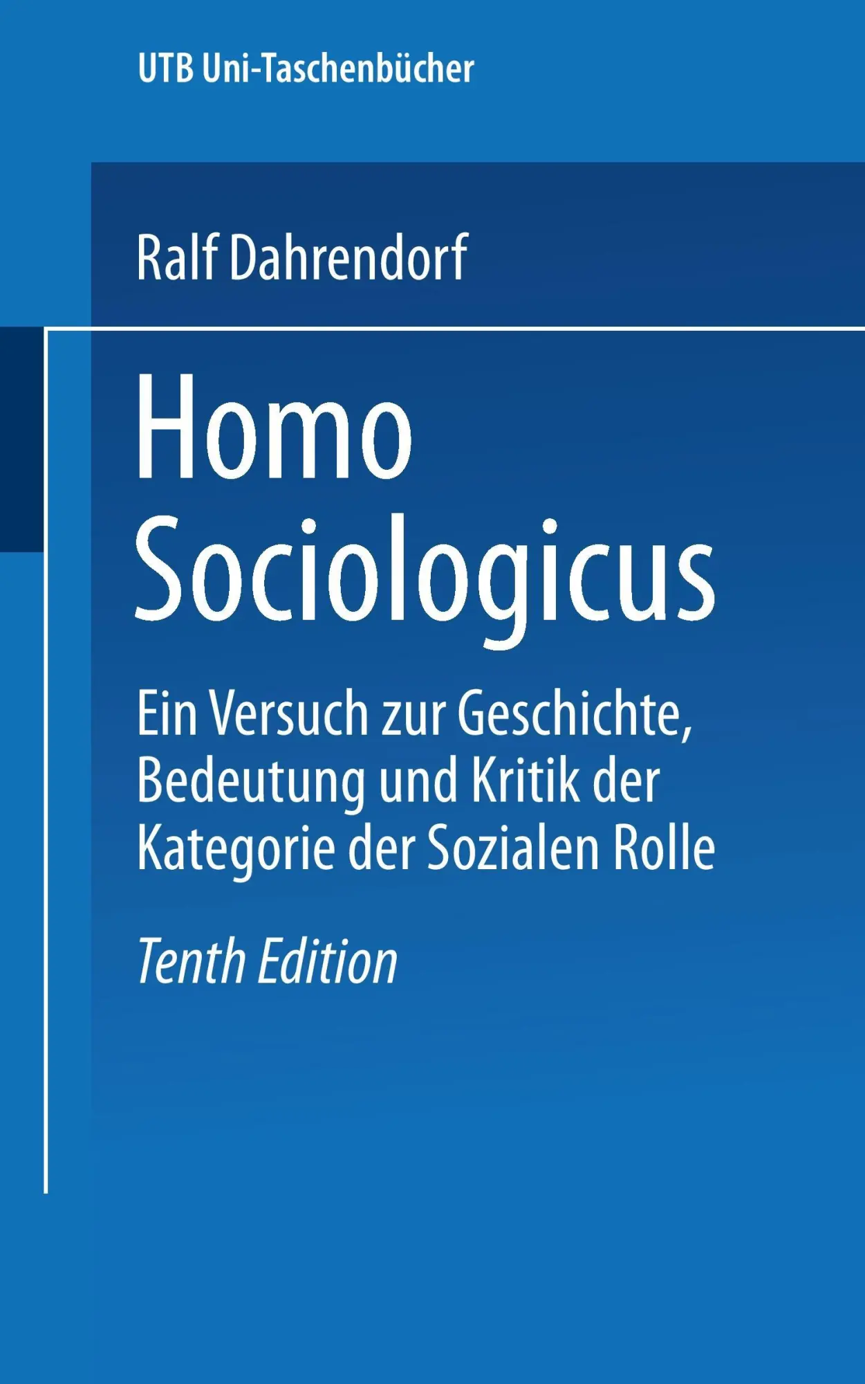 Cover: 9783531110813 | Homo Sociologicus | Ralf Dahrendorf | Taschenbuch | Paperback | xi