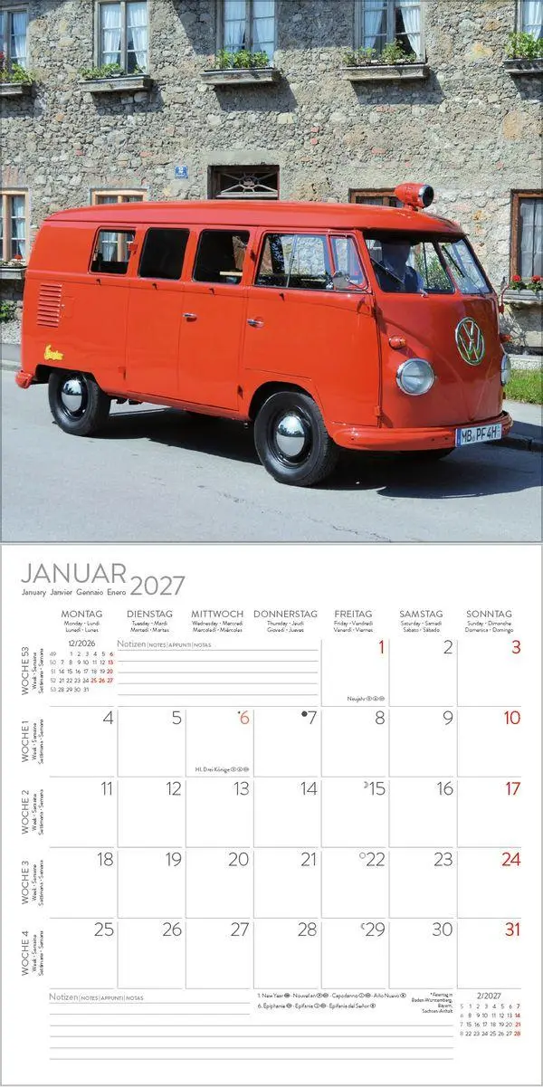 Bild: 9783819300813 | Kult-Transporter 2027 | Verlag Korsch | Kalender | 13 S. | Deutsch