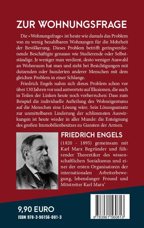 Rückseite: 9783961560813 | Zur Wohnungsfrage | Friedrich Engels | Taschenbuch | Deutsch | 2020