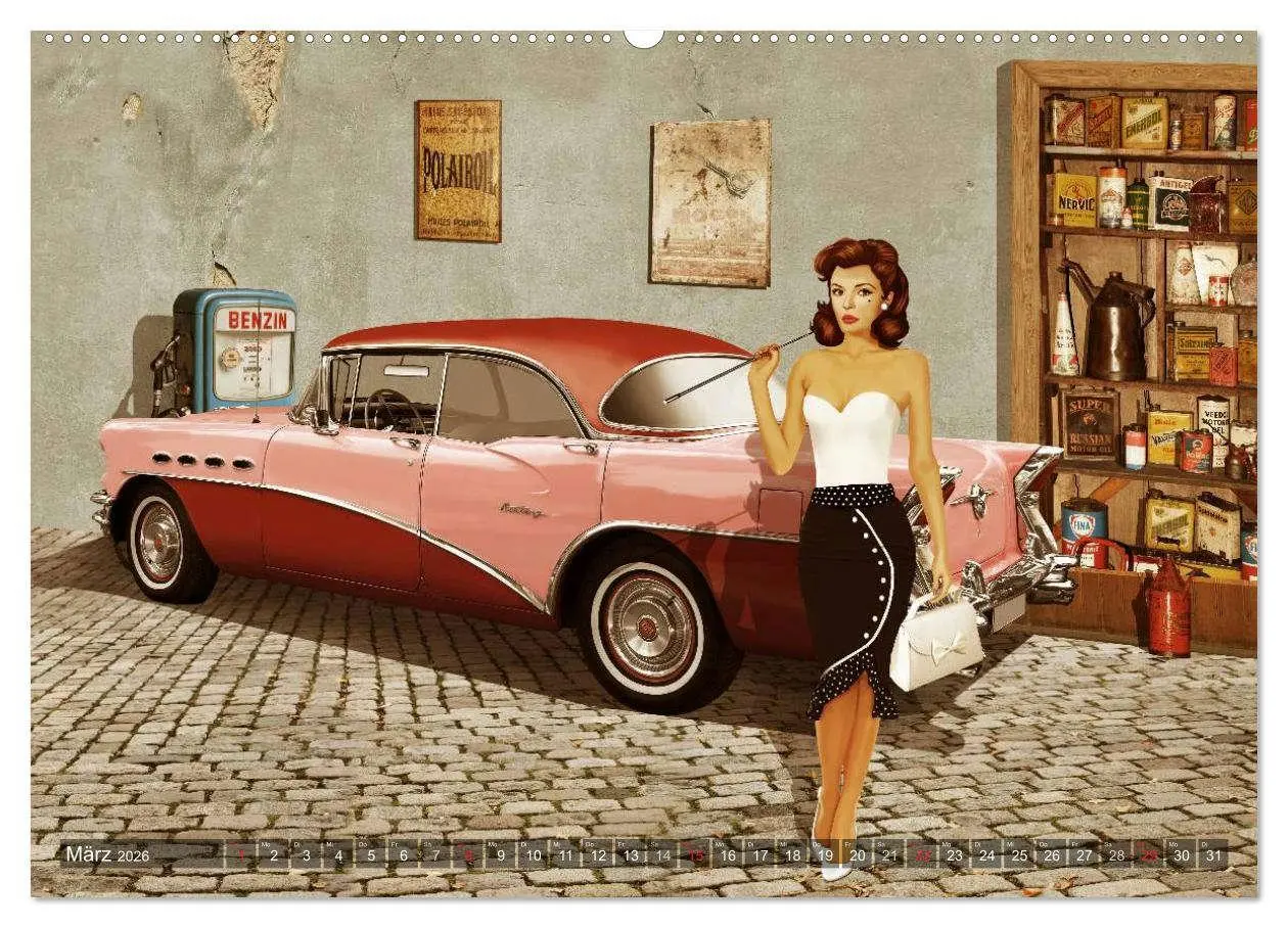 Bild: 9783516040913 | Pin-Up Girls und Oldtimer by Mausopardia (hochwertiger Premium...