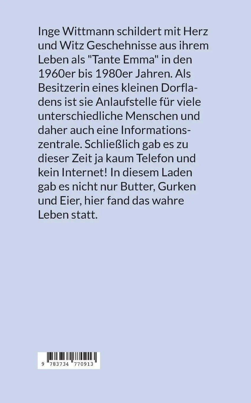 Rückseite: 9783734770913 | Im Tante-Emma-Laden | von und mit einer Tante Emma | Inge Wittmann